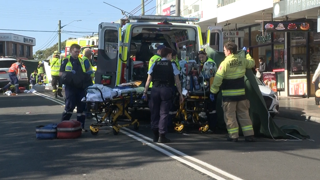 Both pedestrians were rushed to hospital.