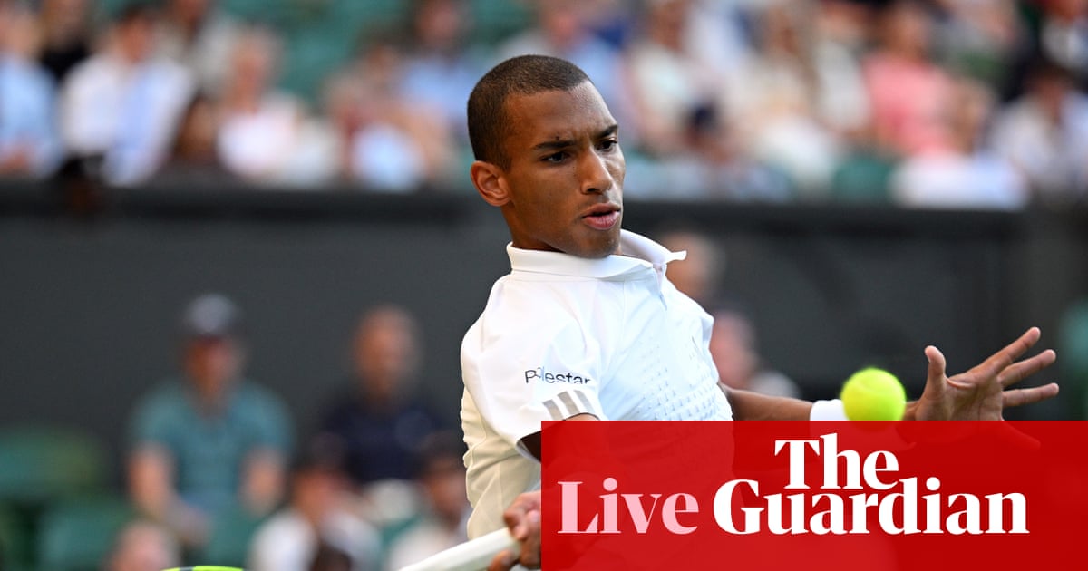 Wimbledon 2026: Auger-Aliassime races past Zheng; Gauff, Djokovic and Sinner win; Fonseca out – as it happened | Wimbledon 2026