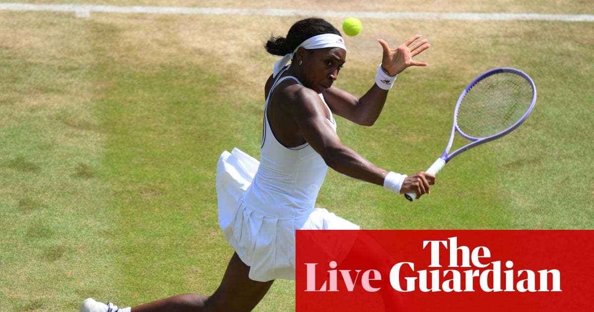 Wimbledon 2026: Muchova v Gauff semi-final goes to deciding tie-break; Kostyuk v Noskova to come – live | Wimbledon 2026