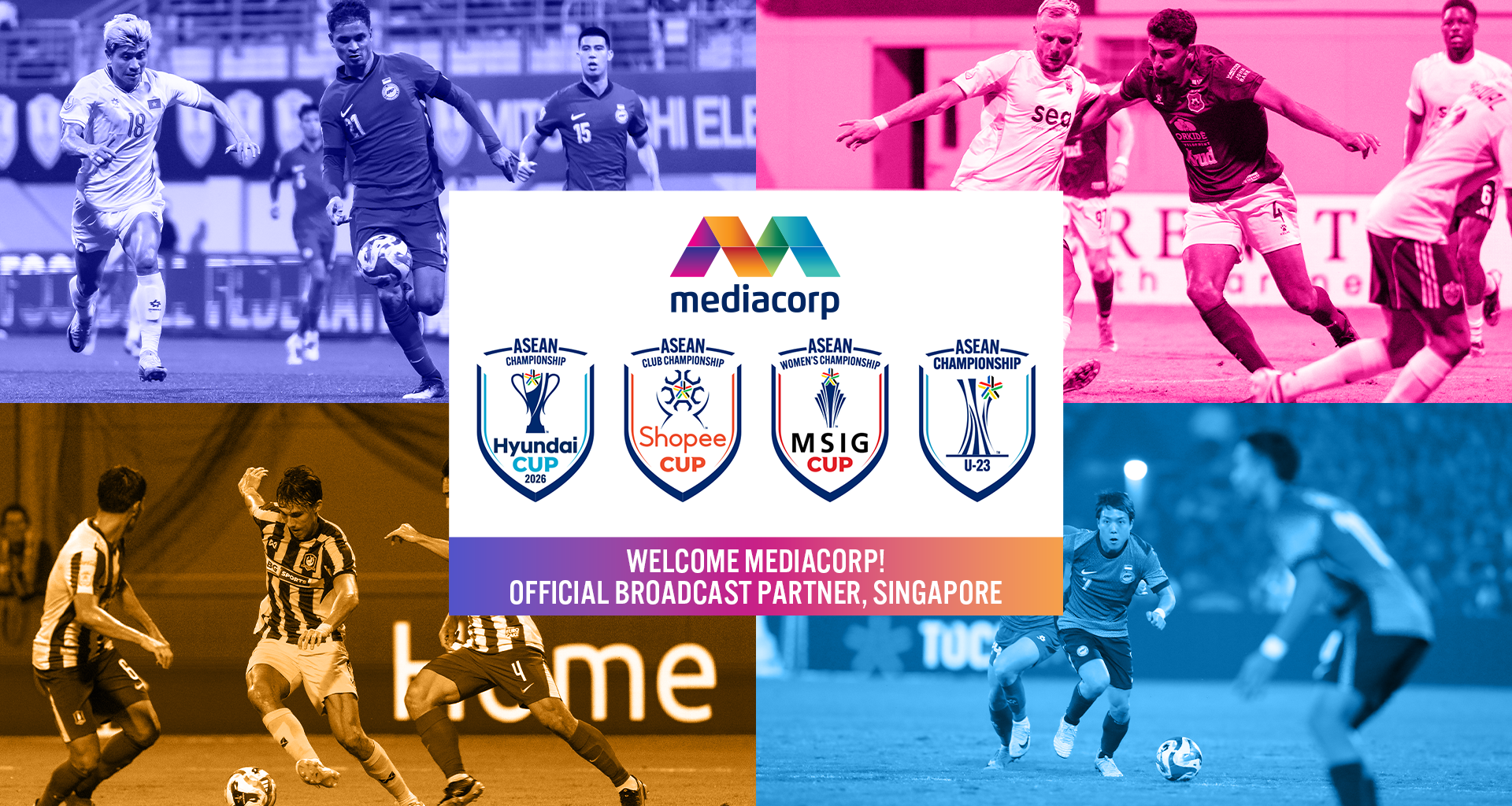 ASEAN FOOTBALL FEDERATION AND SPORTFIVE RENEW EXCLUSIVE BROADCAST PARTNERSHIP WITH MEDIACORP FOR ASEAN UNITED FC EVENTS IN SINGAPORE