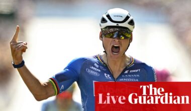 Tour de France 2026: Mathieu van der Poel wins heat-shortened stage nine – as it happened | Tour de France 2026