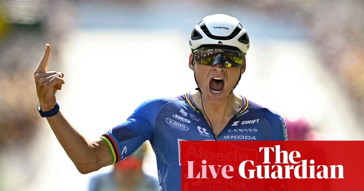 Tour de France 2026: Mathieu van der Poel wins heat-shortened stage nine – as it happened | Tour de France 2026