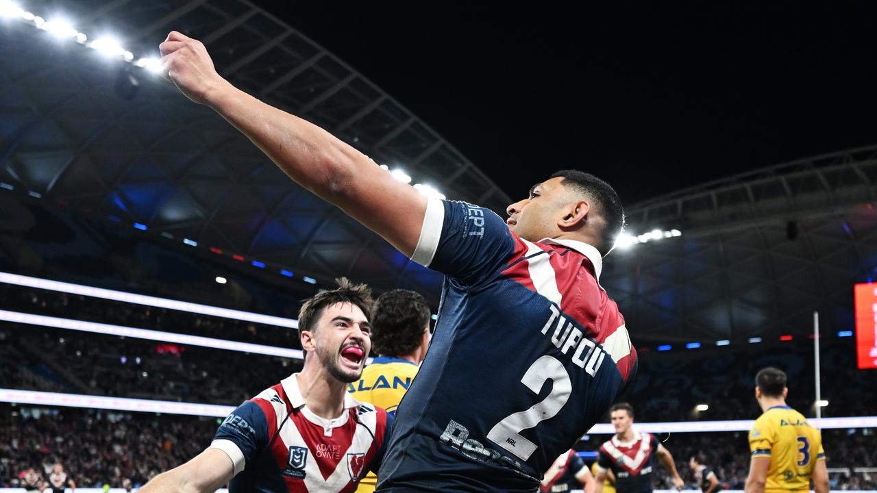 NRL 2026: Daniel Tupou scores hat-trick in 300th game, highlights, Sydney Roosters defeat Parramatta Eels