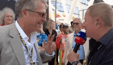 British Grand Prix: Hugh Grant forced to shut down awkward interview question with F1 grid icon Martin Brundle