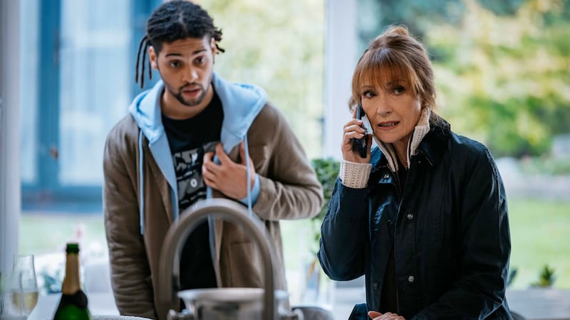 Rohan Nedd and Jane Seymour in Harry Wild. Photograph: Acorn TV