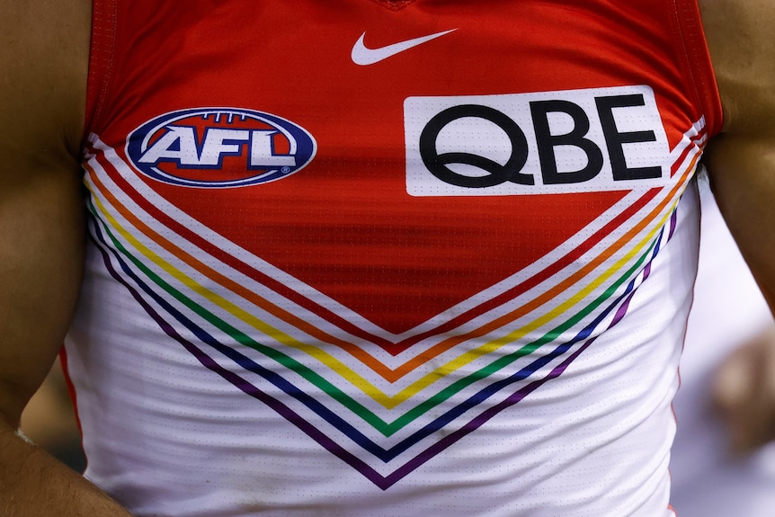 A colourful AFL guernsey