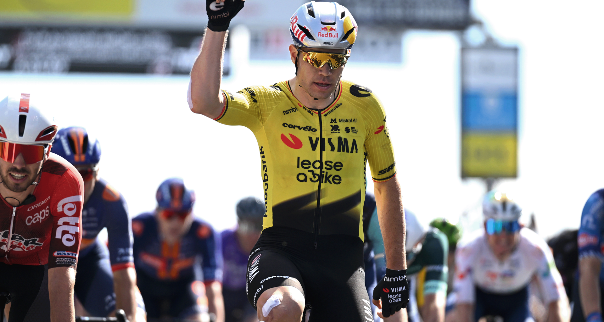 Tour of Denmark: Wout van Aert wins comeback race on stage 1 with powerful sprint from small group