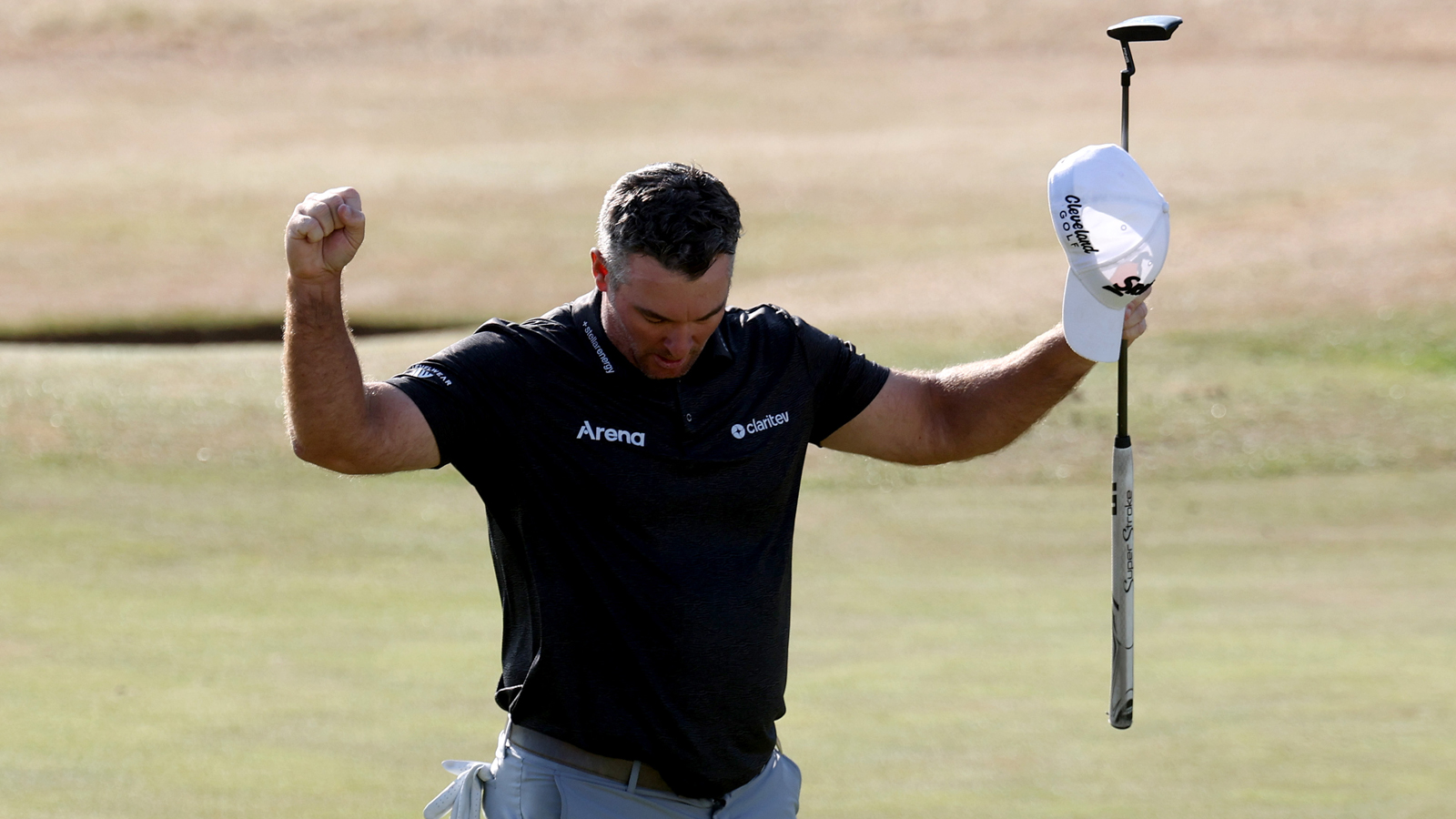 Ryan Fox celebrates his winning putt