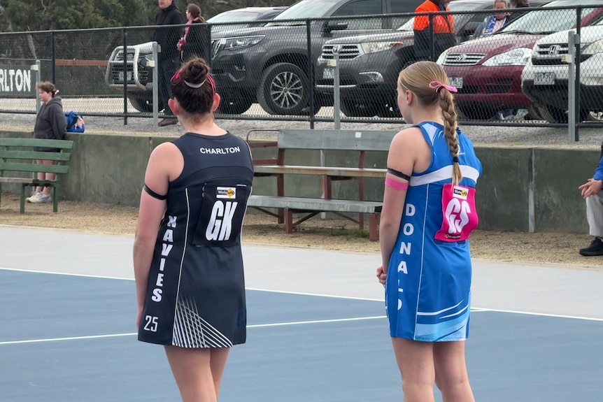 Two netball players