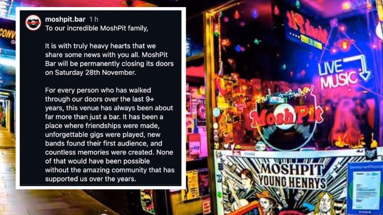 ‘Impossible to continue’: Live music venue MoshPit Newtown announces closure