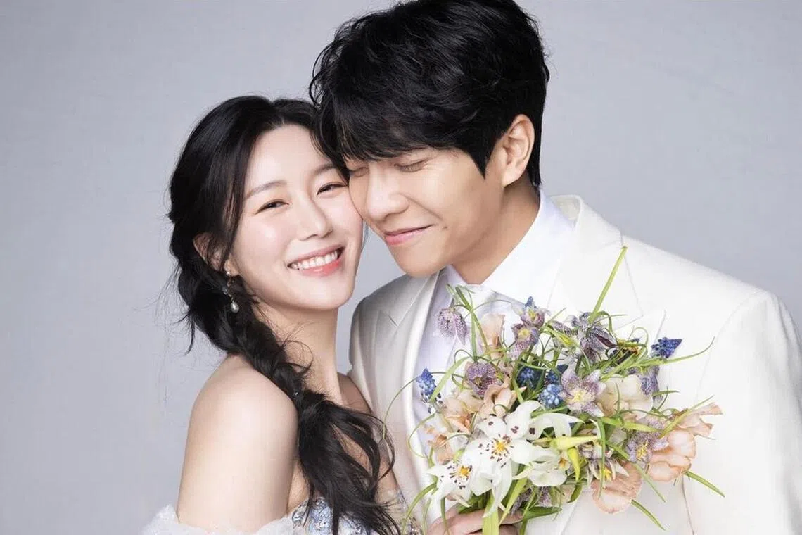 Lee Seung-gi and Lee Da-in tied the knot in April 2023 and welcomed their firstborn, a girl, in February 2024.