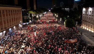 Thousands swarm the streets of Tirana in major 'Pink Flamingo' anti-government protests