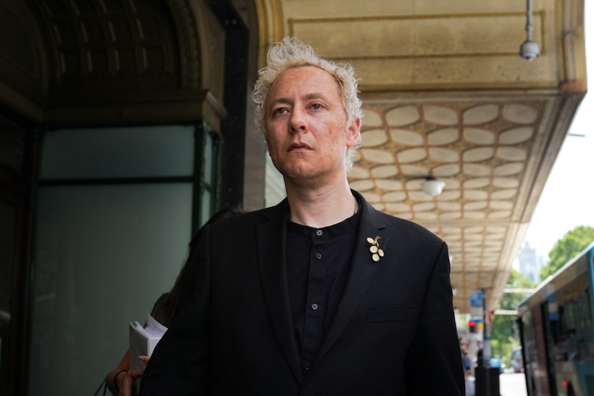 Artist Anthony Lister outside NSW District Court