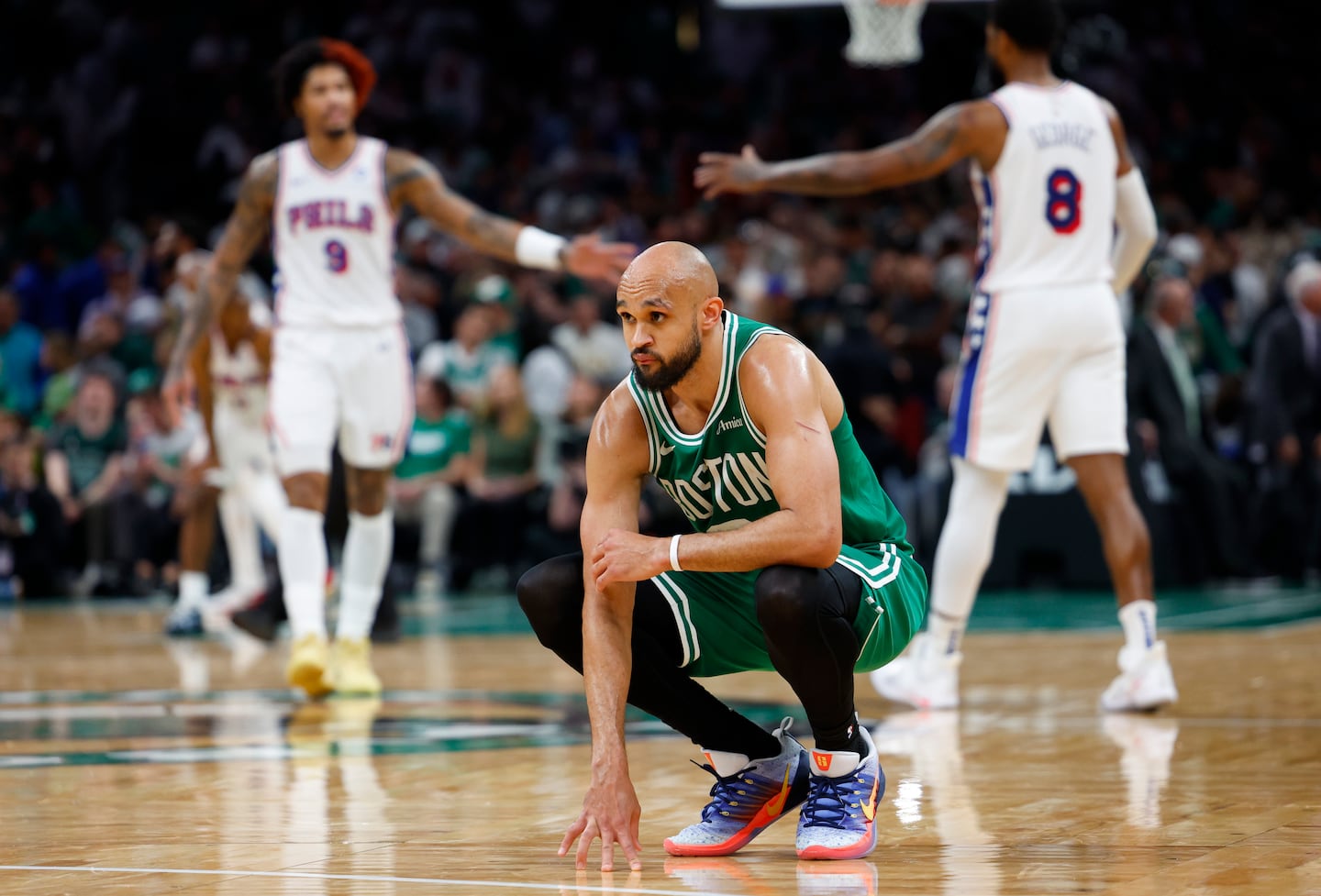 Fan favorite Derrick White remains a Celtic after a tough go of it in the playoffs against the 76ers.
