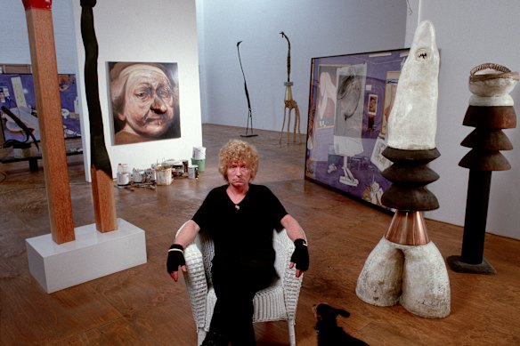 Whiteley in his studio in 1985.