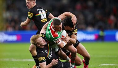 NRL LIVE: Panthers lead Rabbitohs after Cody Walker sin-binned for kicking opponent