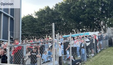 Portaloo Park 2.0: The Sharks women’s team change near the men’s urinals