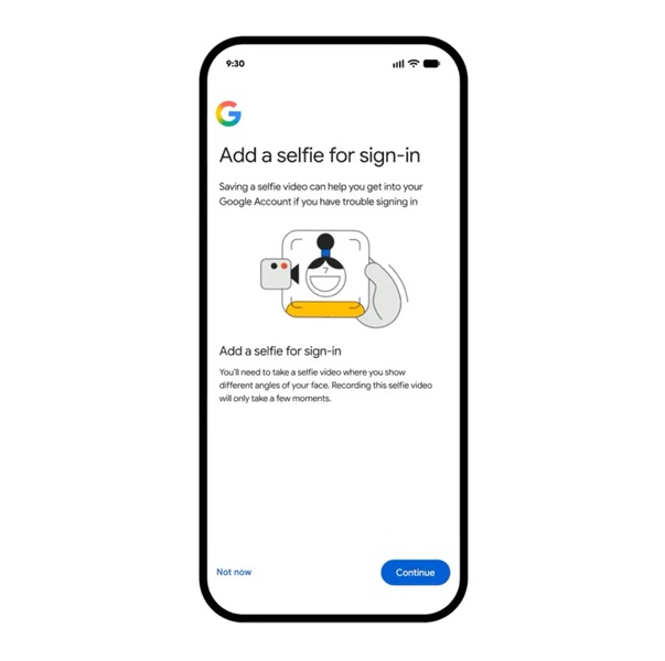 Google rolled out Selfie Video sign-in method, which uses a short recording of your face to get you into your data.