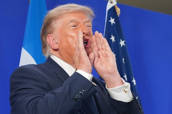 US President Donald Trump in New York on Friday.