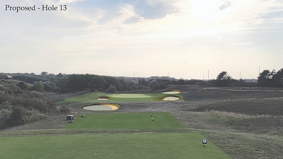Davison’s proposal for the redesign of hole thirteen at Royal Ostend (Image: Create Golf)