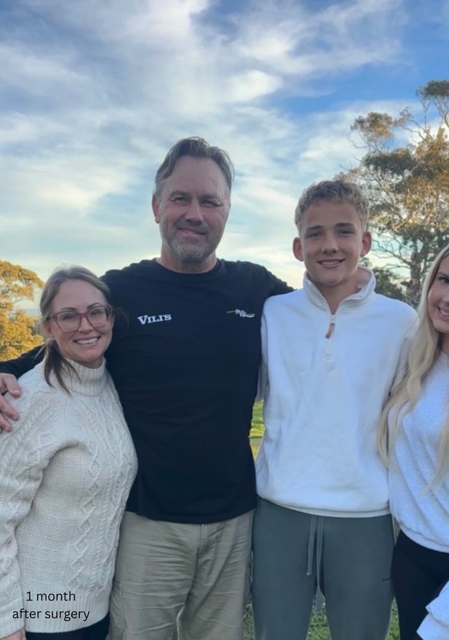 Tony Modra is back at home with his family and says he’s doing well.