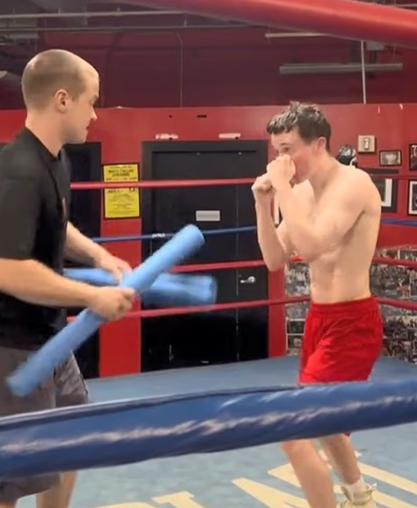 Elliot's biceps are pumping!
