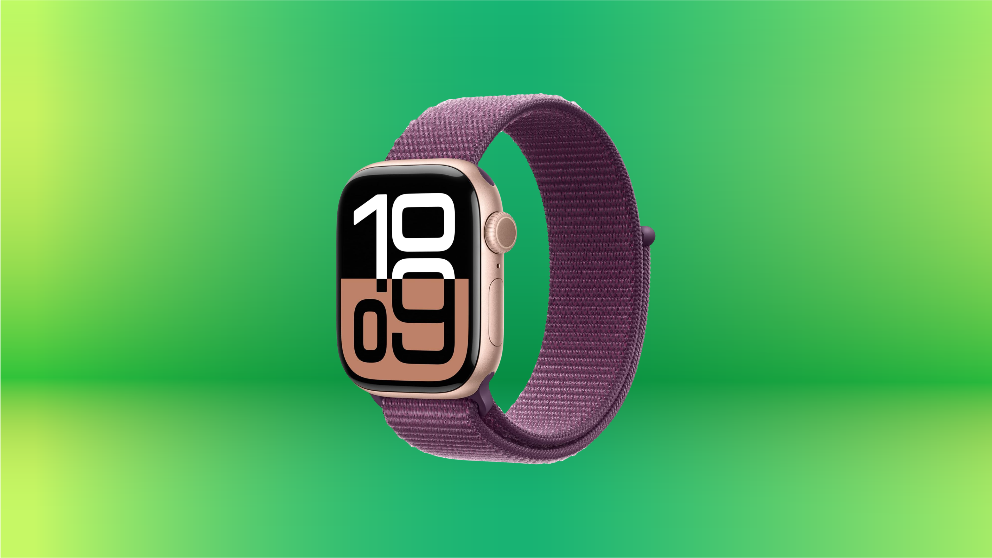 Apple Watch Series 10 on green background