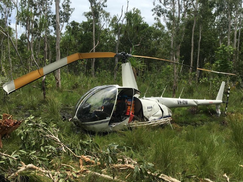 Pictures from the ATSB report into the chopper crash piloted by Sebastian Robinson where Outback Wrangler star Chris Wilson died.
