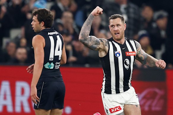 Tim Membrey has kicked at least two goals in each of the past five matches. 