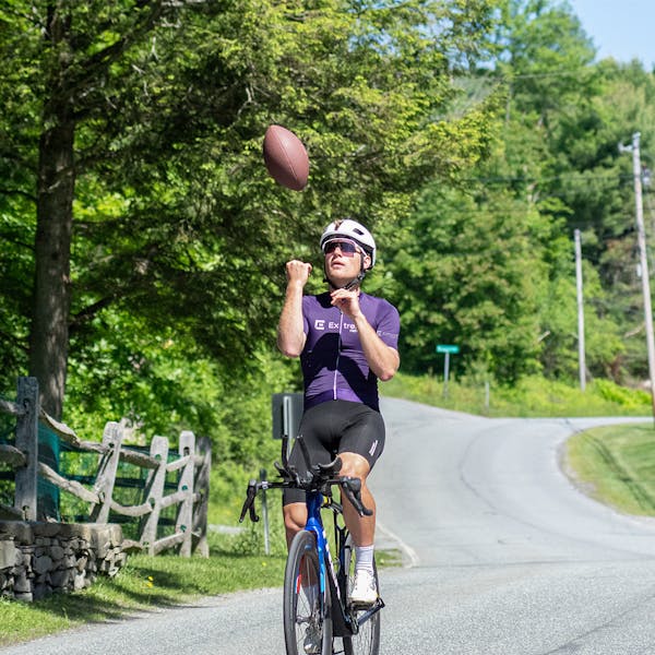 The longest rush attempt ever? Bond Almand ’26 partners with NFL to bike to all 30 NFL stadiums in the USA