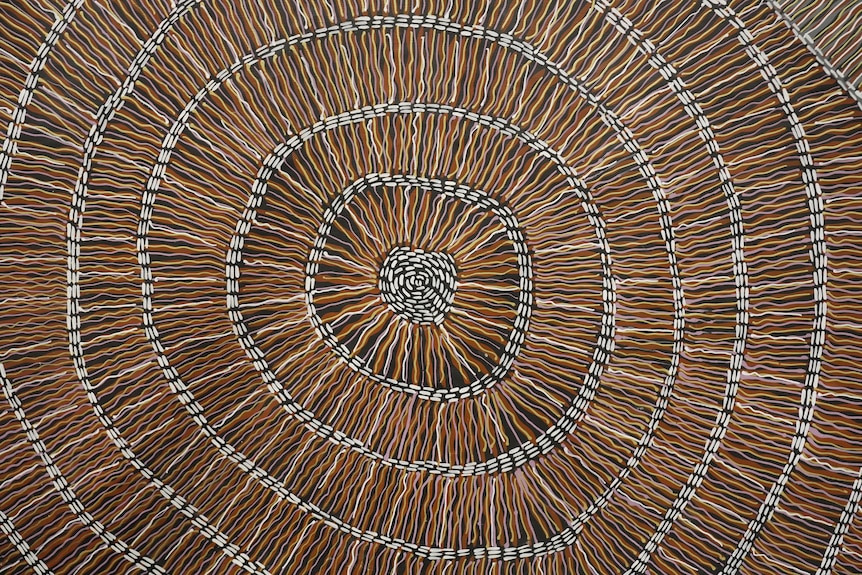 A close up of one of the artworks at the National Indigenous Art Fair.