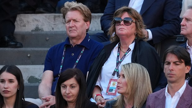 Johann, left, and Siglind Sinner, the parents of Jannik Sinner.