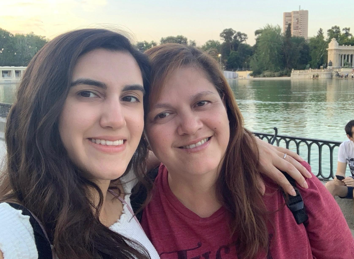 Michelle and Karla in Madrid in 2019. "This was one of many trips they took together," the author writes.