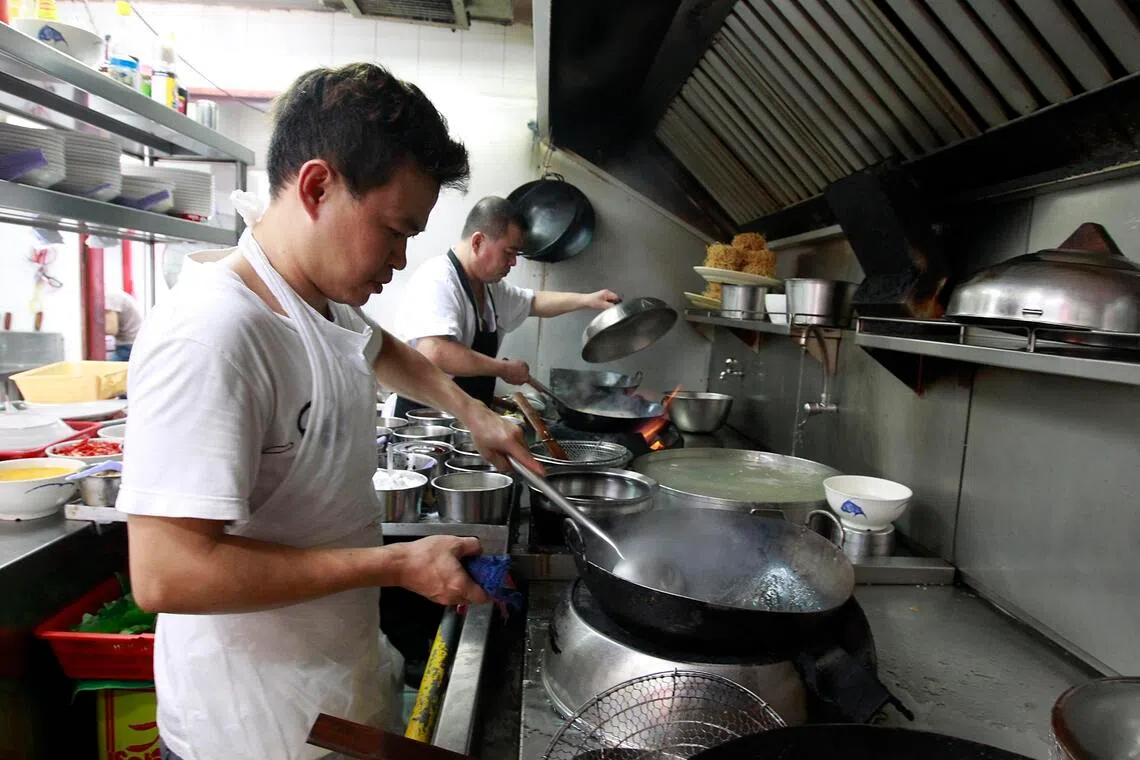 Zi char eatery Kok Sen is among businesses affected by the rise in electricity and gas prices.