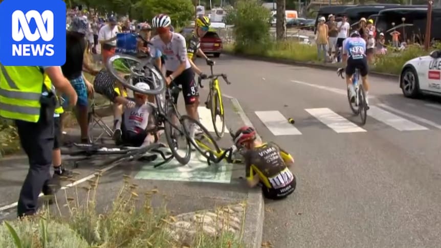 Jonas Vingegaard out of Tour de France after fracturing collarbone in 'devastating' crash
