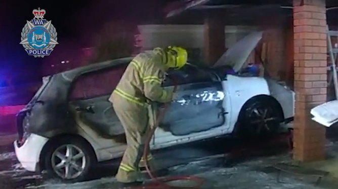 The Toyota Corolla was destroyed.