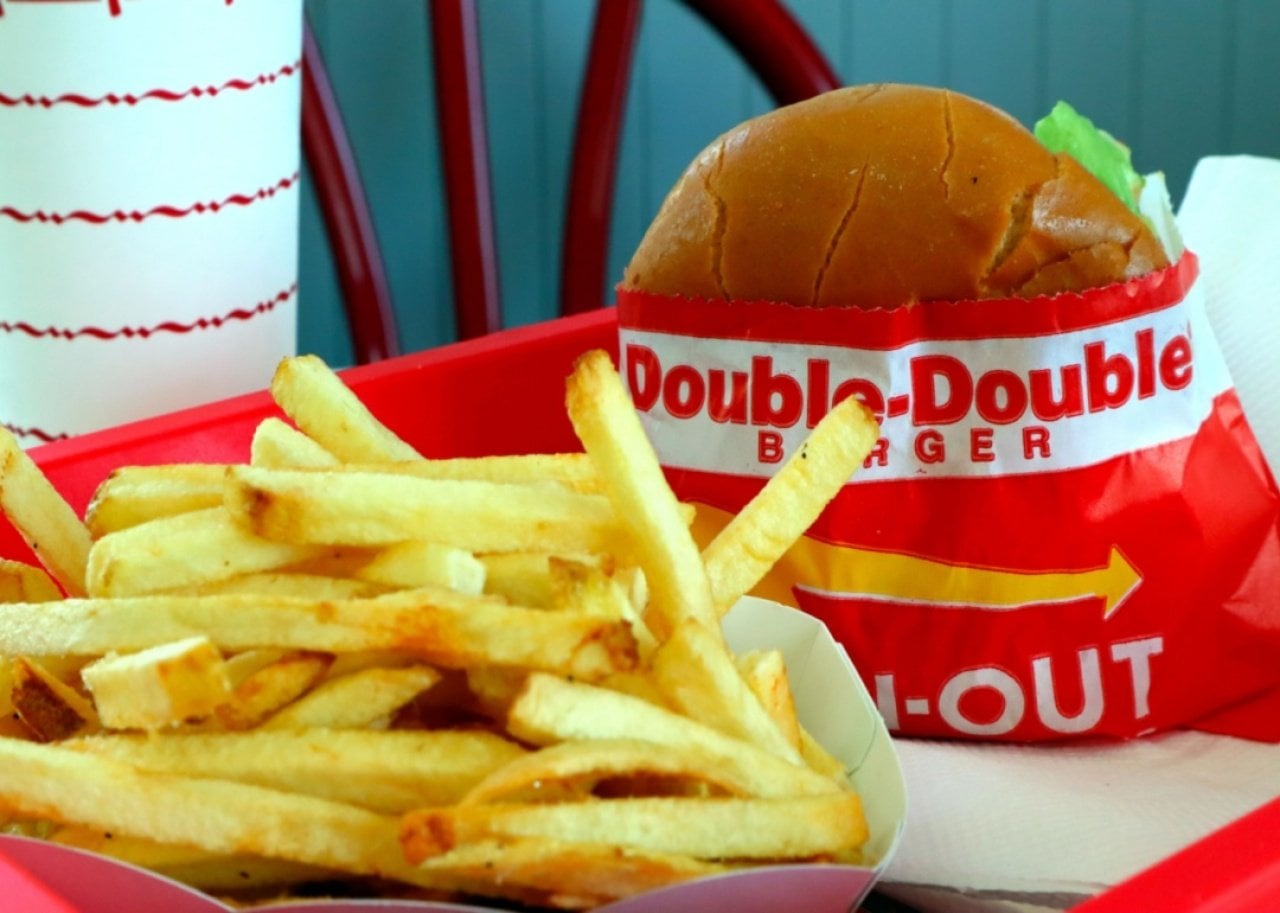 A double double from In-N-Out. - 