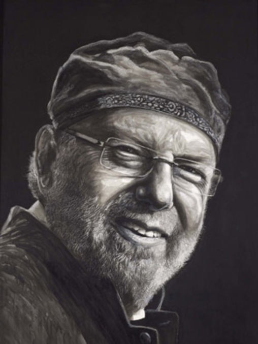 The Archibald Prize 2010 entry Glenn in black and white (Glenn A Baker), by Nafisa.