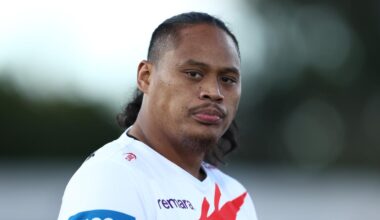 Luciano Leilua has quit the NRL. (Photo by Jason McCawley/Getty Images)