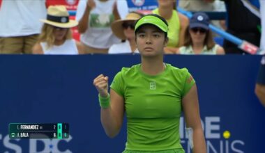 𝗚𝗥𝗜𝗧. 𝗣𝗢𝗪𝗘𝗥. 𝗜𝗡𝗧𝗘𝗡𝗦𝗜𝗧𝗬. 🇵🇭🎾 WATCH: Filipina tennis star #AlexEala dethrones defending champ Leylah Fernandez after winning 6-2, 7-6(1), in the second round of 2026 Mubadala DC Open on Thursday, July 30 (Philippine Time). This huge win secures Eala’s ticket to the open quarterfinals of the tournament. (🎥: Mubadala DC Open / YT)