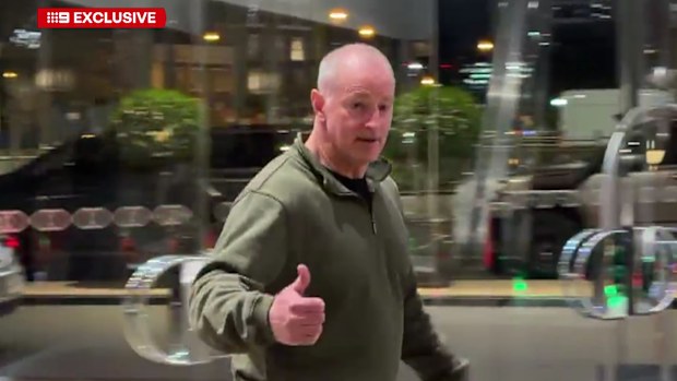 Michael Maguire arrives at the NSW Blues’ team dinner.