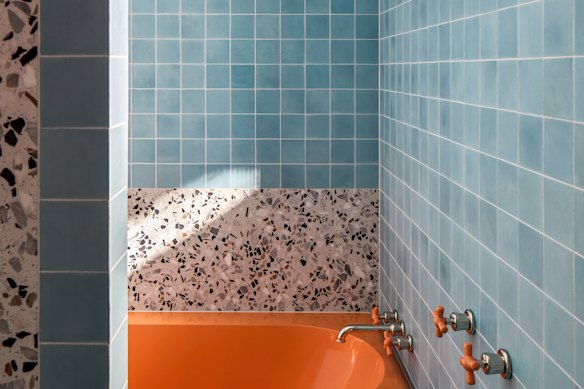 A bathroom in House Gretchen by Lintel Studio. 