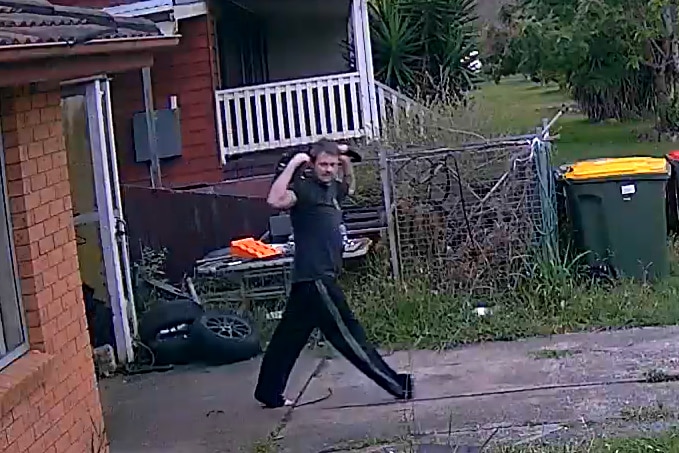 Man looks over shoulder and leaves home with another man
