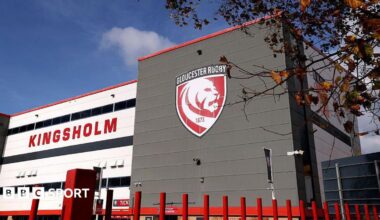 A general view outside Gloucester rugby Kingsholm stadium