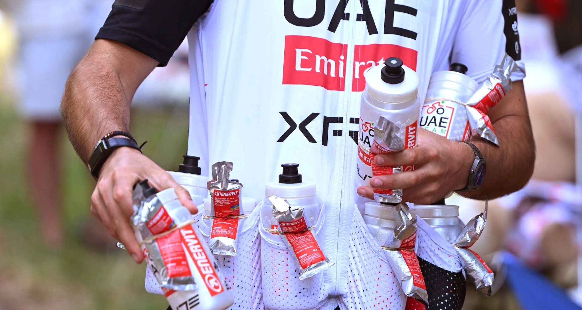 UAE Team Emirates-XRG use new lactate gel mix for a second stage at 2026 Tour de France