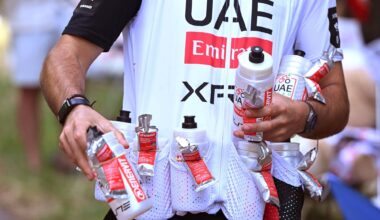 UAE Team Emirates-XRG use new lactate gel mix for a second stage at 2026 Tour de France