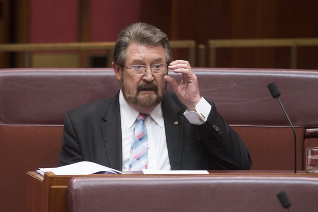 Derryn Hinch was elected as an independent senator in 2016.