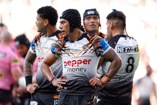 Jarome Luai reacts during a loss to the Panthers.