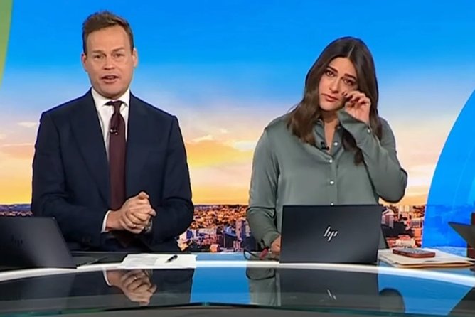 Karl Stefanovic's former Today host Sarah Abo cries on air after he leaves the show.