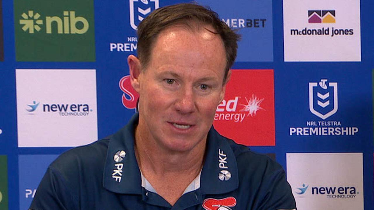 NRL 2026: Newcastle Knights post-match press conference, Justin Holbrook, news, videos, highlights, Dylan Brown field goal